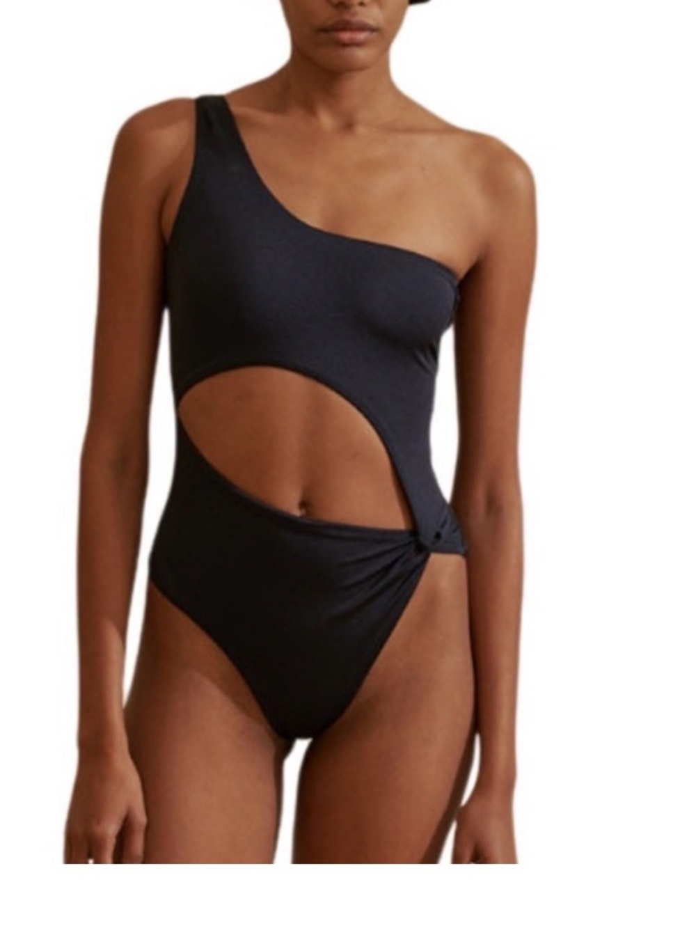Baobab Black One-Shoulder bathing suit One-Piece